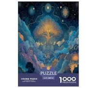1000 Pièces Arbre de la Vie Puzzles Divertissement Créatif Activités Familiales Stimulantes Plante Sacrée Casse-tête Qualité Premium pour Adultes 52x38cm/1000pcs