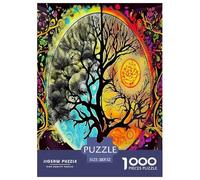 1000 Pièces Arbre de Vie Papier Puzzle Divertissement Créatif Activités Familiales Stimulantes Plantes sacrées Casse-tête Qualité Premium pour Adultes 52x38cm/1000pcs