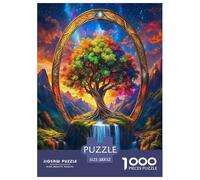 1000 Pièces Arbre de Vie Papier Puzzle Divertissement Créatif Pièces Parfaitement Assorties Plantes sacrées Casse-tête Qualité Premium pour Adultes 52x38cm/1000pcs