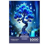 1000 Pièces Arbre de Vie Puzzles Divertissement Créatif Activités Familiales Stimulantes Plantes sacrées Casse-tête Qualité Premium pour Adultes 52x38cm/1000pcs