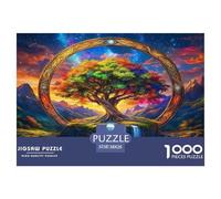 1000 Pièces Arbre de Vie Puzzles Divertissement Créatif Pièces Parfaitement Assorties Plantes sacrées Casse-tête Qualité Premium pour Adultes 38x26cm/1000pcs