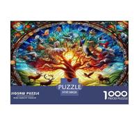 1000 Pièces Arbre de Vie Puzzles Divertissement Créatif Pièces Parfaitement Assorties Plantes sacrées Puzzles Classiques Qualité Premium pour Adultes 38x26cm/1000pcs