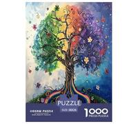 1000 Pièces Arbre de Vie Puzzles Jeu De Puzzle Activités Familiales Stimulantes Plantes sacrées Puzzles Classiques Qualité Premium pour Adultes 38x26cm/1000pcs