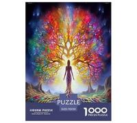 1000 Pièces Arbre de Vie Puzzles Jeu De Puzzle Activités Familiales Stimulantes Qualité Premium Plantes sacrées Puzzle De Qualité Supérieure pour Adultes 70x50cm/1000pcs