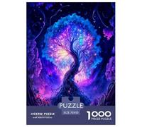 1000 Pièces Arbre de Vie Puzzles Jeu De Société Adulte Pièces Parfaitement Assorties Plantes sacrées Casse-tête Qualité Premium pour Adultes 70x50cm/1000pcs