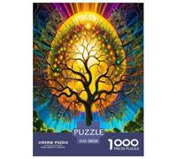 1000 Pièces Arbre de Vie Puzzles Jeu De Société Adulte Pièces Parfaitement Assorties Plantes sacrées Casse-tête Qualité Premium pour Adultes 38x26cm/1000pcs