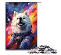 1000 pièces Astronaute Samoyède par SplattersDe Nombreux Puzzles épais et colorés pour Adultes Puzzle Impossible Soulagement du Stress pour et Adolescent de 14 Ans et Plus 75x50cm