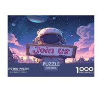 1000 Pièces astronautee Puzzles Divertissement Créatif Activités Familiales Stimulantes Spacefarer Casse-tête Qualité Premium pour Adultes 38x26cm/1000pcs