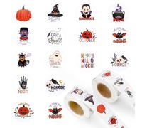 1000 Pièces Autocollants Halloween Rouleau,Pour Journal Scrapbook Décor | 2 Rouleaux,Halloween Étiquettes Autocollantes,Rouleaux D'autocollants,Citrouilles,Fantôme,Pour Loisirs Créatifs Scrapbooking