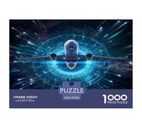 1000 Pièces Avion Flying Puzzles Divertissement Créatif Pièces Parfaitement Assorties Interstellar Travel Puzzles Classiques Qualité Premium pour Adultes 70x50cm/1000pcs