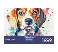1000 Pièces Beagle Papier Puzzle Divertissement Créatif Pièces Parfaitement Assorties Chiens Casse-tête Qualité Premium pour Adultes 70x50cm/1000pcs