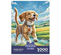 1000 Pièces Beagle Puzzles Jeu De Société Adulte Pièces Parfaitement Assorties Chien Casse-tête Qualité Premium pour Adultes 38x26cm/1000pcs