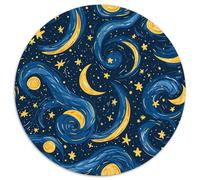 1000 Pièces Belle Lune Puzzles Divertissement Créatif Pièces Parfaitement Assorties Starry Ciel de Nuit Casse-tête Qualité Premium pour Adultes 1000pcs (67.5x67.5cm)