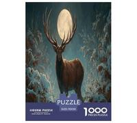 1000 Pièces Biche Puzzles Divertissement Créatif Activités Familiales Stimulantes Animal Sauvage Casse-tête Qualité Premium pour Adultes 70x50cm/1000pcs