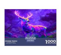 1000 Pièces Biche Puzzles Jeu De Société Adulte Pièces Parfaitement Assorties Animal Sauvage Puzzles Classiques Qualité Premium pour Adultes 38x26cm/1000pcs