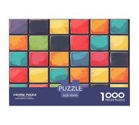 1000 Pièces Blocs de Construction colorés Puzzles Jeu De Puzzle Activités Familiales Stimulantes Cubes Puzzles Classiques Qualité Premium pour Adultes 70x50cm/1000pcs