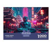 1000 Pièces Bouddha Statue Puzzles Divertissement Créatif Activités Familiales Stimulantes Bouddhisme Casse-tête Qualité Premium pour Adultes 70x50cm/1000pcs