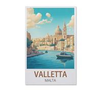 1000 Pièces Bricolage Puzzles，La Valette Malte，Enfants Divertissement Décoration De La Maison Cadeau Peinture Noël（50x70cm）-AA98