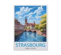 1000 Pièces Bricolage Puzzles，Strasbourg Bas-Rhin，Enfants Divertissement Décoration De La Maison Cadeau Peinture Noël（38x26cm）-GL43
