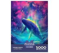 1000 Pièces Cachalot à Ciel étoilé Puzzle Amusant Jeu De Puzzle Activités Familiales Stimulantes Marine Animauxs Casse-tête Qualité Premium pour Adultes 38x26cm/1000pcs