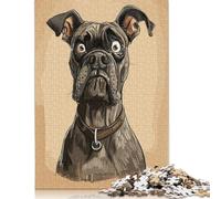 1000 Pièces Caricature de Cane Corso Puzzle pour Adultes, Puzzles en Papier pour Adultes et Adolescents, Jouets éducatifs d'apprentissage, 38x26cm (1000pcs)