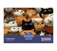 1000 Pièces Casse-tête Beaucoup de Chats - Animal de Compagnie Cat Jeu Familial Déco 70x50cm/1000pcs