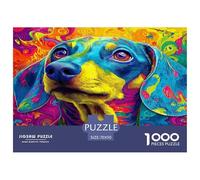1000 Pièces Casse-tête Chien de Saucisse Mignon - Artistic Chien de Compagnie Cadeau Unique Décoration Adultes Enfants 70x50cm/1000pcs