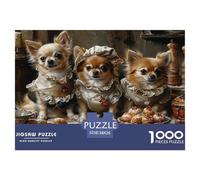 1000 Pièces Casse-tête Chihuahua - Artistic Chien de Compagnie Casse-tête Coloré Jeu Familial 38x26cm/1000pcs