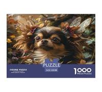 1000 Pièces Casse-tête Chihuahua - Artistic Chien de Compagnie Casse-tête Coloré Jeu Familial 52x38cm/1000pcs