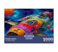 1000 Pièces Casse-tête Explorez Le Vaisseau Spatial - Décoration de l'aviation Casse-tête Classique ≥8ans Amis 38x26cm/1000pcs