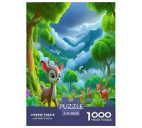 1000 Pièces Cerf Papier Puzzle Jeu De Société Adulte Activités Familiales Stimulantes Wild Animauxs Casse-tête Qualité Premium pour Adultes 38x26cm/1000pcs
