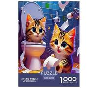 1000 Pièces Chat Mignon Puzzles Jeu De Société Adulte Pièces Parfaitement Assorties Lovely Animauxs Casse-tête Puzzle De Qualité Supérieure pour Adultes 52x38cm/1000pcs