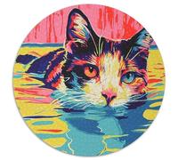 1000 Pièces Chat Pop Art Puzzles Divertissement Créatif Activités Familiales Stimulantes Casse-tête Chaton Mignon Puzzle De Qualité Supérieure pour Adultes 1000pcs (67.5x67.5cm)