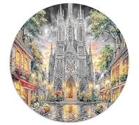 1000 Pièces chathédrale de Cologne Jigsaw Puzzle Jeu De Famille Architecture Classique médiévale Puzzles Décoration De La Maison Divertissement Créatif pour Adultes 1000pcs (67.5x67.5cm)