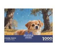 1000 Pièces Chien de Compagnie Puzzle Familial Cheveux dorés Puzzle Adulte Défi Jouets Puzzle Difficile Illustration - Premium Adultes Et Enfants Dès 14 Ans 38x26cm/1000pcs