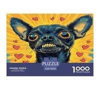 1000 Pièces Chihuahua Papier Puzzle Jeu De Société Adulte Pièces Parfaitement Assorties Chien Casse-tête Qualité Premium pour Adultes 70x50cm/1000pcs