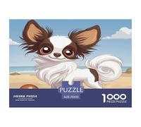 1000 Pièces Chihuahua Puzzles Jeu De Puzzle Activités Familiales Stimulantes Chien Casse-tête Qualité Premium pour Adultes Et Enfants 70x50cm/1000pcs