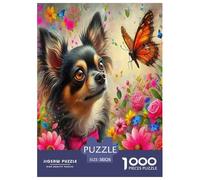 1000 Pièces Chihuahua Puzzles Jeu De Puzzle Activités Familiales Stimulantes Qualité Premium Chien Mignon Puzzle De Qualité Supérieure pour Adultes 38x26cm/1000pcs
