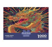 1000 Pièces Chinois Loong Papier Puzzle Jeu De Société Adulte Pièces Parfaitement Assorties créature Fantaisie Casse-tête Qualité Premium pour Adultes 70x50cm/1000pcs