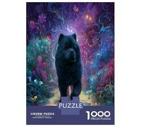 1000 Pièces Chow Chow Papier Puzzle Jeu De Société Adulte Activités Familiales Stimulantes Cute Pet Chien Casse-tête Qualité Premium pour Adultes 38x26cm/1000pcs