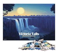 1000 pièces Chutes Victoria, ZimbabweZambie Puzzle carré créatif pour Adultes et Puzzles en Bois Jeu Stimulant 1000 pièces (75x50cm)