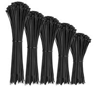 1000 Pièces Collier de Serrage Plastique, D'attaches de Câble Professionnelles, Collier de Serrage Grande Taille, Autobloquant Serre-Câbles Résistant à La Chaleur et Aux UV