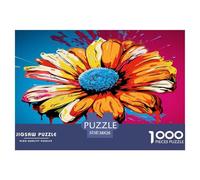 1000 Pièces Colourful Fleurs Pop Art Puzzles Divertissement Créatif Pièces Parfaitement Assorties Plantee Casse-tête Qualité Premium pour Adultes 38x26cm/1000pcs