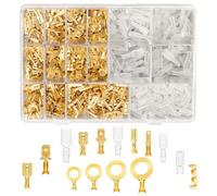 1000 pièces Cosses Electriques A Sertir,Kit d'assortiment de cosses à anneau 2,8 mm/4,8 mm/6,3 mm, M3/M4/M5/M6, connecteur de câble mâle femelle avec manchon isolant pour l'électricité