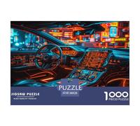 1000 Pièces Cyber Voiture Puzzles Jeu De Puzzle Pièces Parfaitement Assorties Qualité Premium Sens technologique Puzzle De Qualité Supérieure pour Adultes 38x26cm/1000pcs