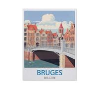 1000 Pièces De Casse-tête Drôles，Bruges, Belgique，Adultes Puzzle en Papier Image, Jouets Décontractés Très Difficiles pour Adultes Et Adolescents（38x26cm）-CL75