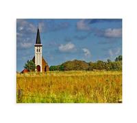 1000 Pièces De Casse-tête Drôles，Église de Den Horn，Adultes Puzzle en Bois Image, Jouets Décontractés Très Difficiles pour Adultes Et Adolescents（75x50cm）-AW24