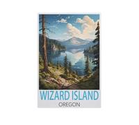 1000 Pièces De Casse-tête Drôles，Île Wizard, Oregon，Adultes Puzzle en Bois Image, Jouets Décontractés Très Difficiles pour Adultes Et Adolescents（75x50cm）-AK80