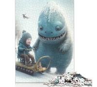 1000 pièces de jolis monstres pour adultes, puzzles difficiles pour adultes, puzzles amusants pour les familles, puzzles 1000 pièces (75 x 50 cm)