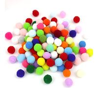 1000 pièces de mini pompons colorés, boules de pompon de 10 mm, petites boules moelleuses, boules de peluche en feutre pour la décoration d'anniversaire et de mariage, décoration de fête, couture